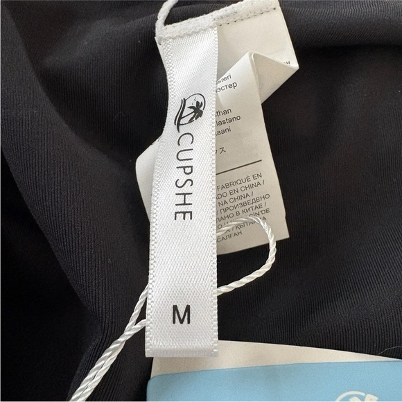 NWT Cupshe Black Floral Halter Tummy Control One Piece Swimsuit Womens‎ M (1103) - Picture 6 of 8